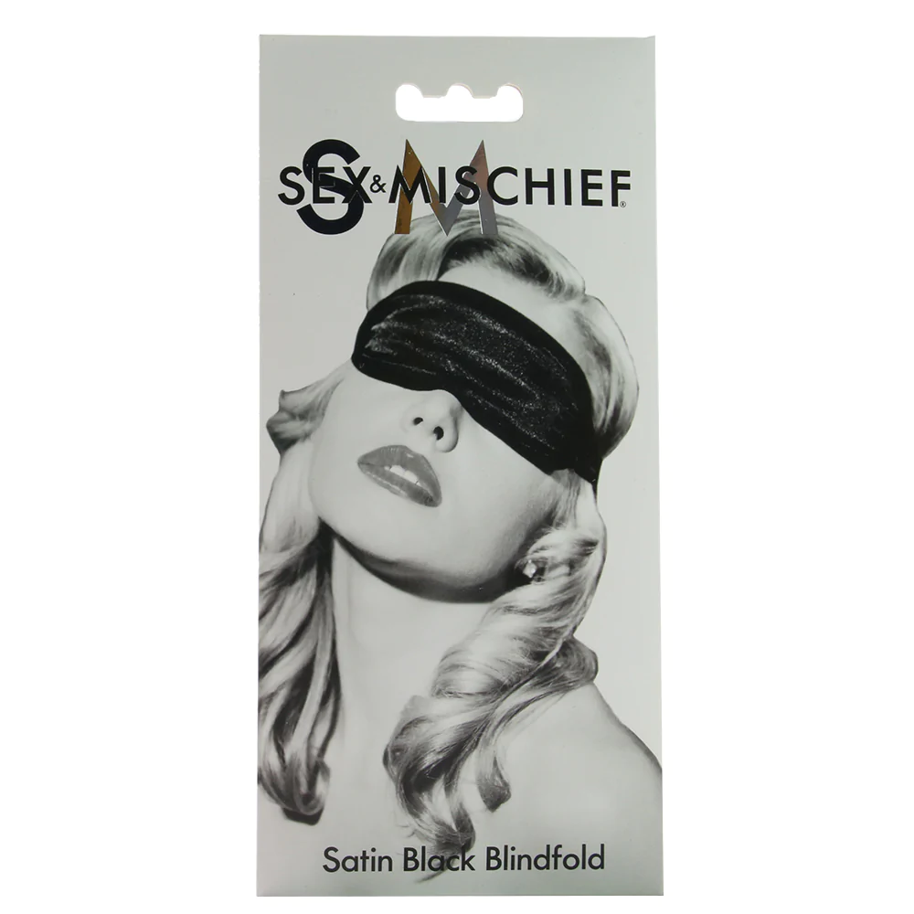 Sex & Mischief Satin Blindfold in Black