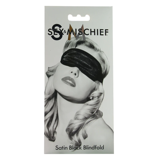 Sex & Mischief Satin Blindfold in Black