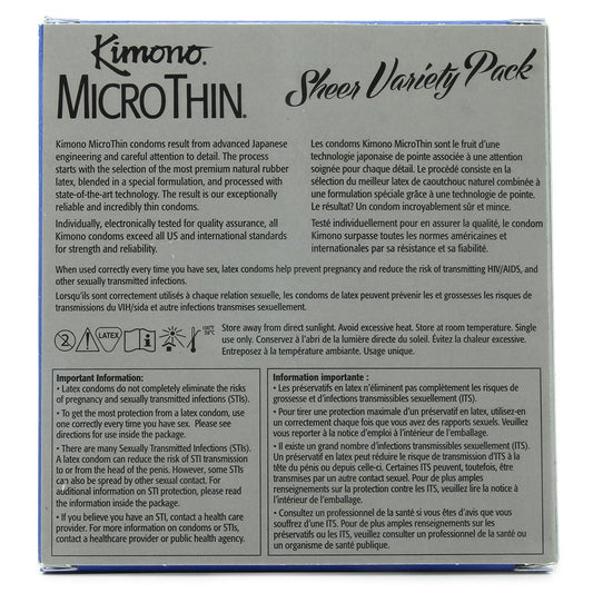MicroThin Sheer Condom Variety Pack in 24 Pack - Sex Toys Vancouver Same Day Delivery