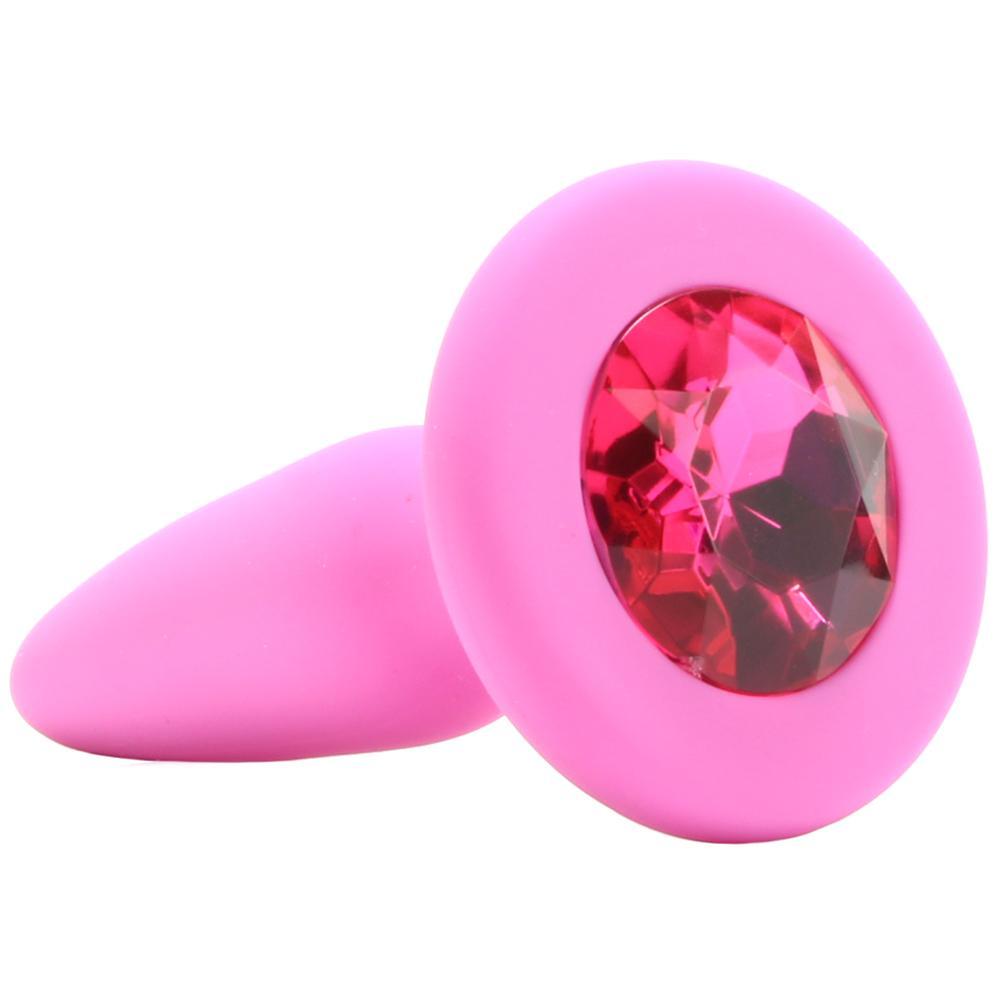 Glams Mini Pink Gem Silicone Butt Plug - Sex Toys Vancouver Same Day Delivery