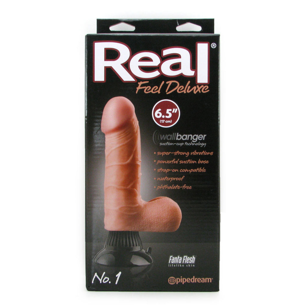 Real Feel Deluxe 6.5 Inch Vibrating Wall Banger Dildo in Li
